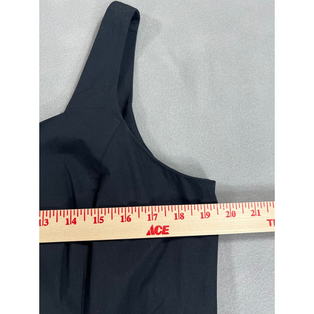 NWT Talbots Poplin Fit & Flare Black 100% Cotton Sleeveless Midi Dress Size 12 - Picture 4 of 8